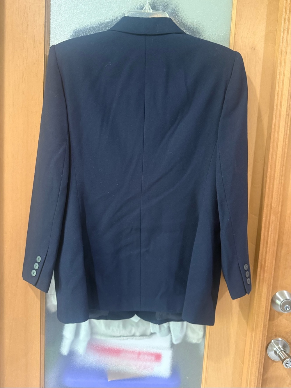 Worthington Two-Piece Suit Set - Jacket / Blazer Skirt - Navy - Size 12 Petite - Picture 4 of 7